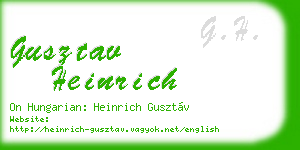 gusztav heinrich business card